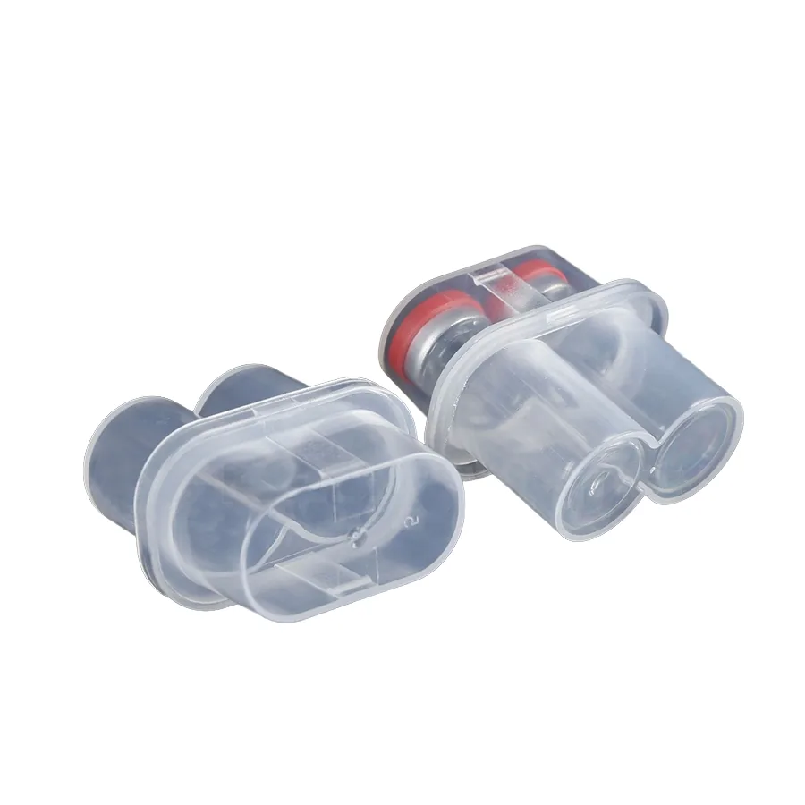 Proteus twin clamshell case — peptide vial and BAC water vial side by side